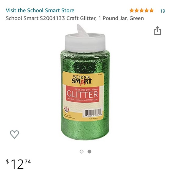 Free w/ purchase! Craft Glitter Green 1lb jar! - Picture 2 of 5